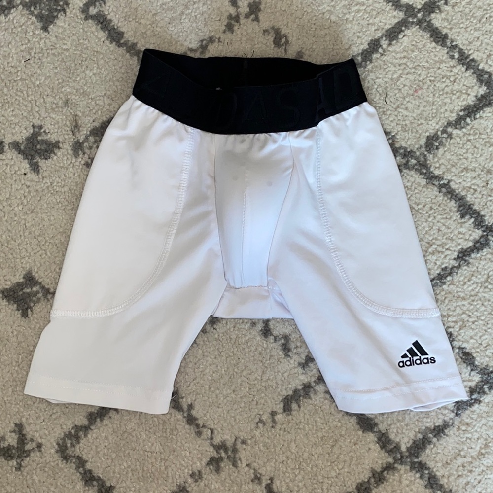 Adidas Boys’ Triple Stripe Slider w/Protective Cup